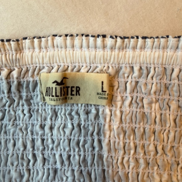 Hollister Striped Peplum Tube Top with Lace and Bow Detail - Picture 2 of 5